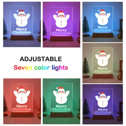 Cheering Snowman in a Red Cap paint by numbers light-up sign – image 8