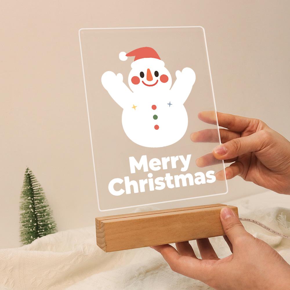 Cheering Snowman in a Red Cap paint by numbers light-up sign – image 13