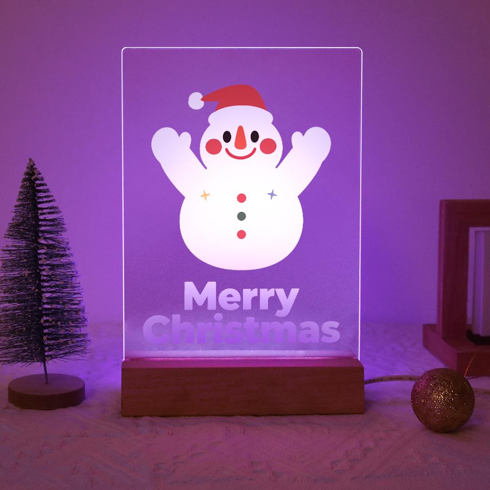 Cheering Snowman in a Red Cap paint by numbers light-up sign – image 15