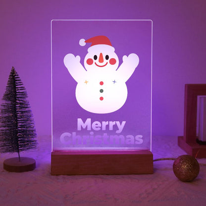 Cheering Snowman in a Red Cap paint by numbers light-up sign – image 15
