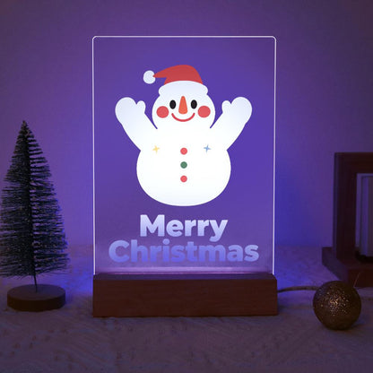 Cheering Snowman in a Red Cap paint by numbers light-up sign – image 18