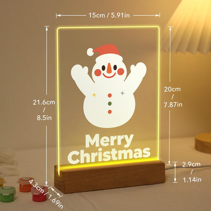 Cheering Snowman in a Red Cap paint by numbers light-up sign – image 21