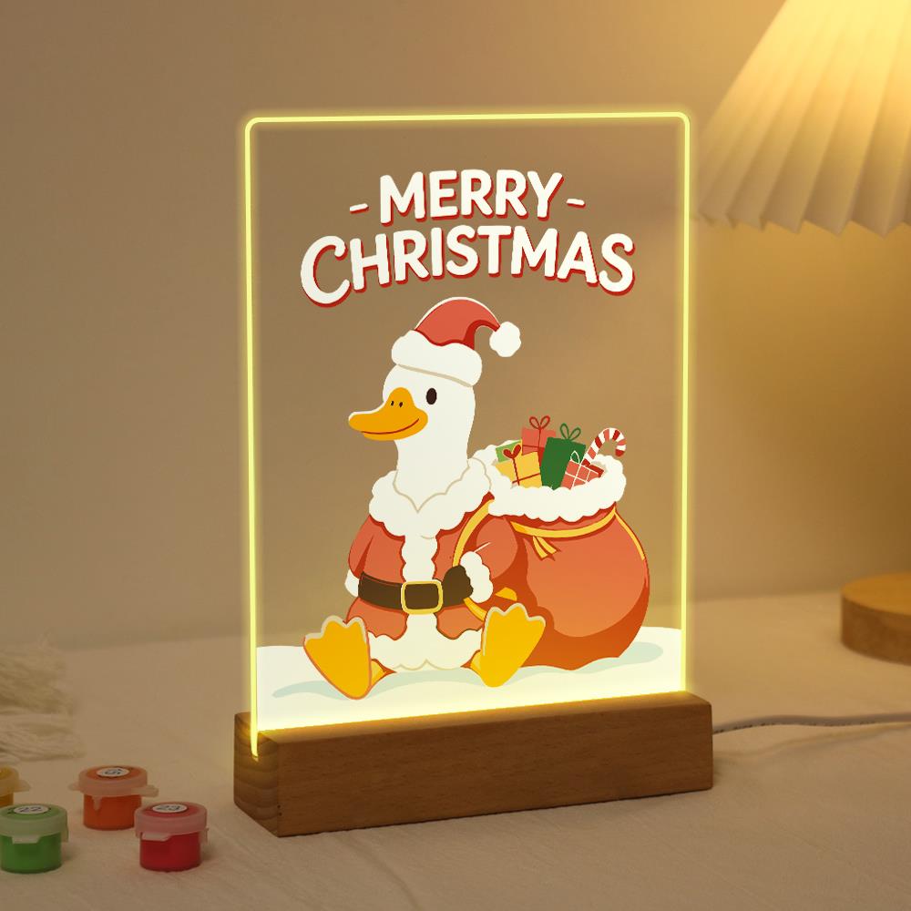 Duck with Santa's Gift Sack paint by numbers light-up sign – image 3