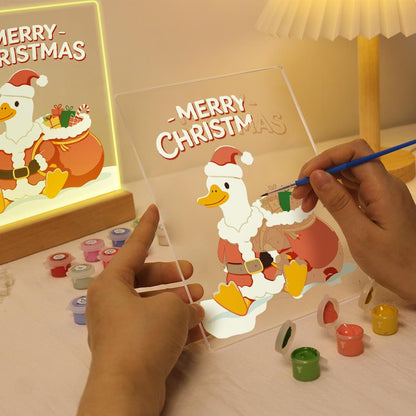 Duck with Santa's Gift Sack paint by numbers light-up sign – image 9
