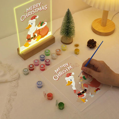 Duck with Santa's Gift Sack paint by numbers light-up sign – image 10