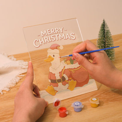 Duck with Santa's Gift Sack paint by numbers light-up sign – image 11
