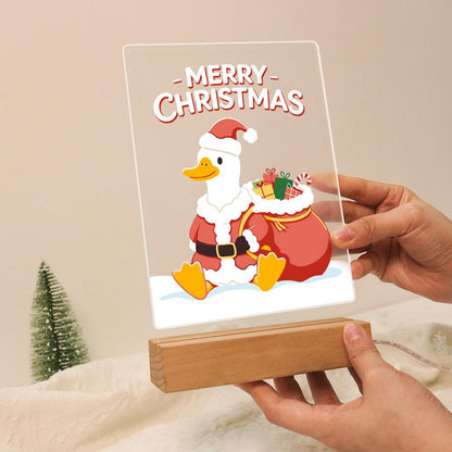 Duck with Santa's Gift Sack paint by numbers light-up sign – image 13