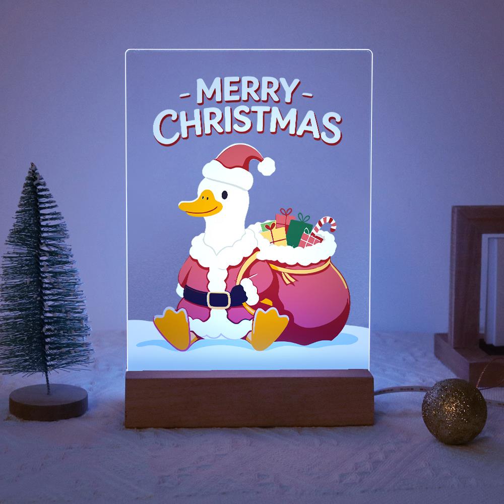 Duck with Santa's Gift Sack paint by numbers light-up sign – image 14