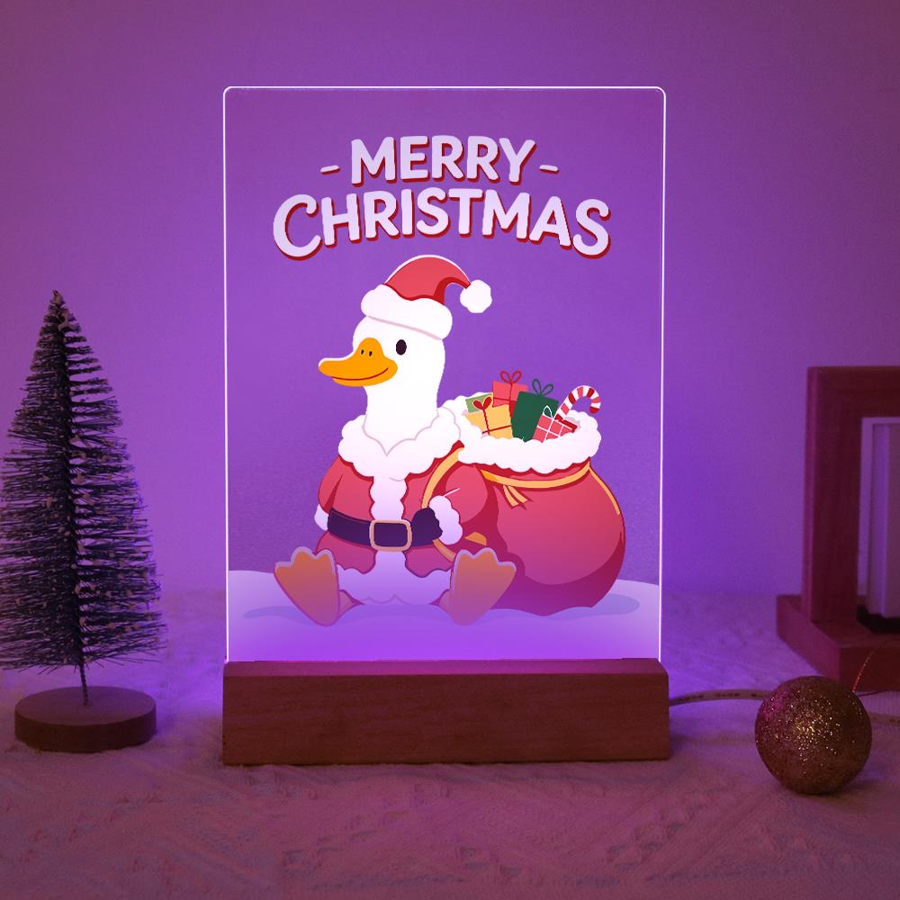 Duck with Santa's Gift Sack paint by numbers light-up sign – image 15