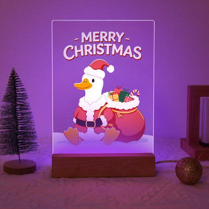 Duck with Santa's Gift Sack paint by numbers light-up sign – image 15