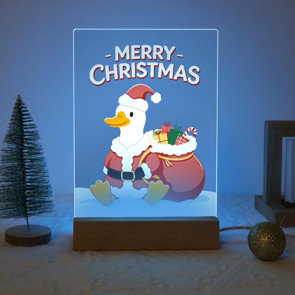 Duck with Santa's Gift Sack paint by numbers light-up sign – image 16