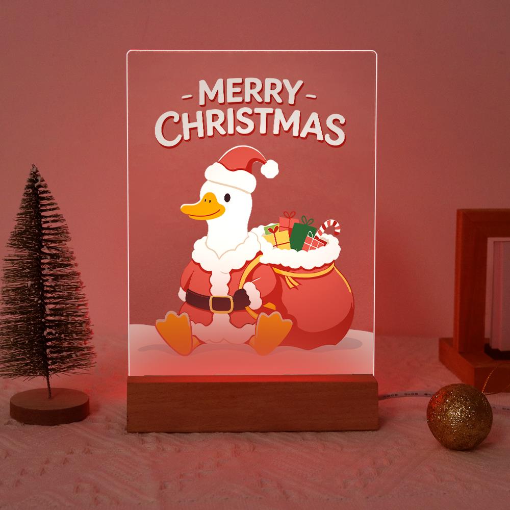 Duck with Santa's Gift Sack paint by numbers light-up sign – image 17