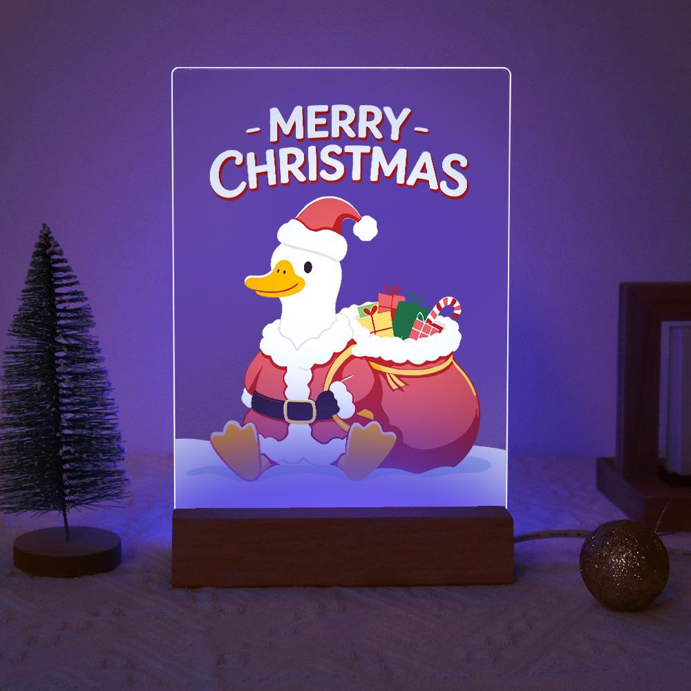 Duck with Santa's Gift Sack paint by numbers light-up sign – image 18