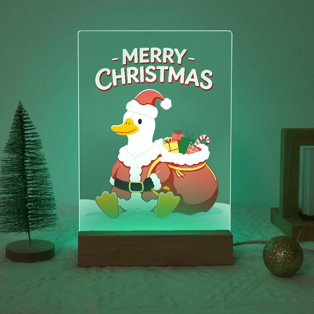 Duck with Santa's Gift Sack paint by numbers light-up sign – image 19