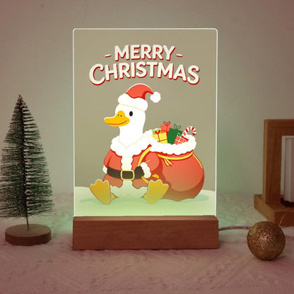 Duck with Santa's Gift Sack paint by numbers light-up sign – image 20