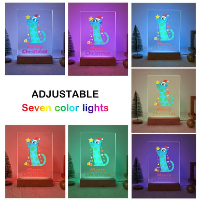 Polka-Dot Cat Reaching for a Star paint by numbers light-up sign – image 8