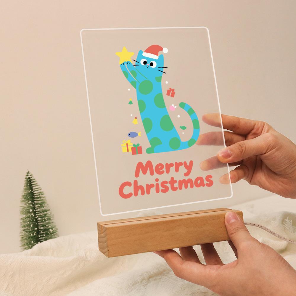 Polka-Dot Cat Reaching for a Star paint by numbers light-up sign – image 13