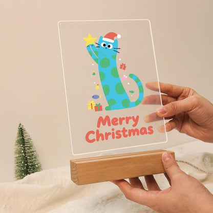 Polka-Dot Cat Reaching for a Star paint by numbers light-up sign – image 13
