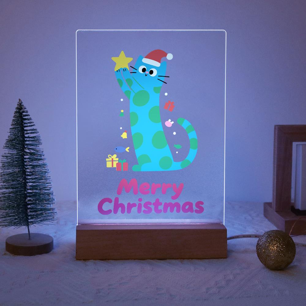 Polka-Dot Cat Reaching for a Star paint by numbers light-up sign – image 14