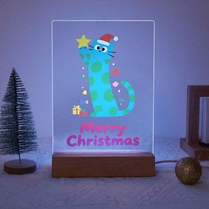 Polka-Dot Cat Reaching for a Star paint by numbers light-up sign – image 14