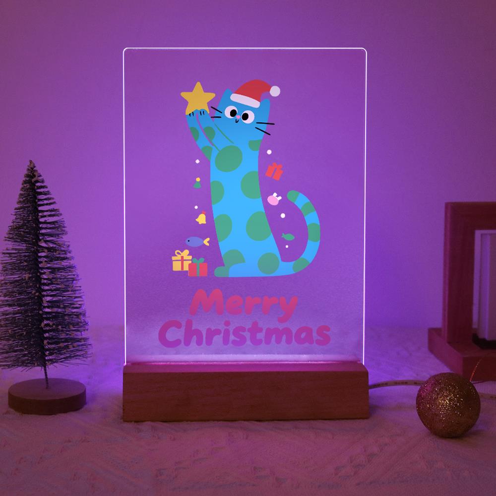 Polka-Dot Cat Reaching for a Star paint by numbers light-up sign – image 15