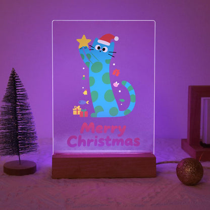 Polka-Dot Cat Reaching for a Star paint by numbers light-up sign – image 15
