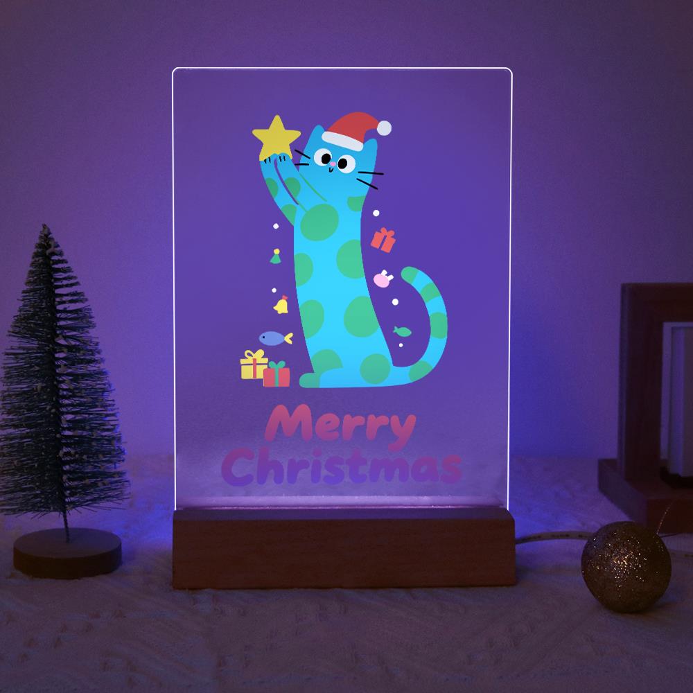 Polka-Dot Cat Reaching for a Star paint by numbers light-up sign – image 18