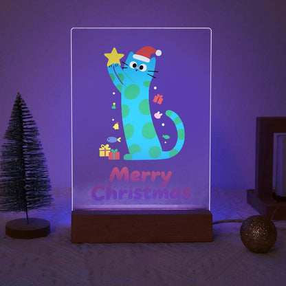 Polka-Dot Cat Reaching for a Star paint by numbers light-up sign – image 18