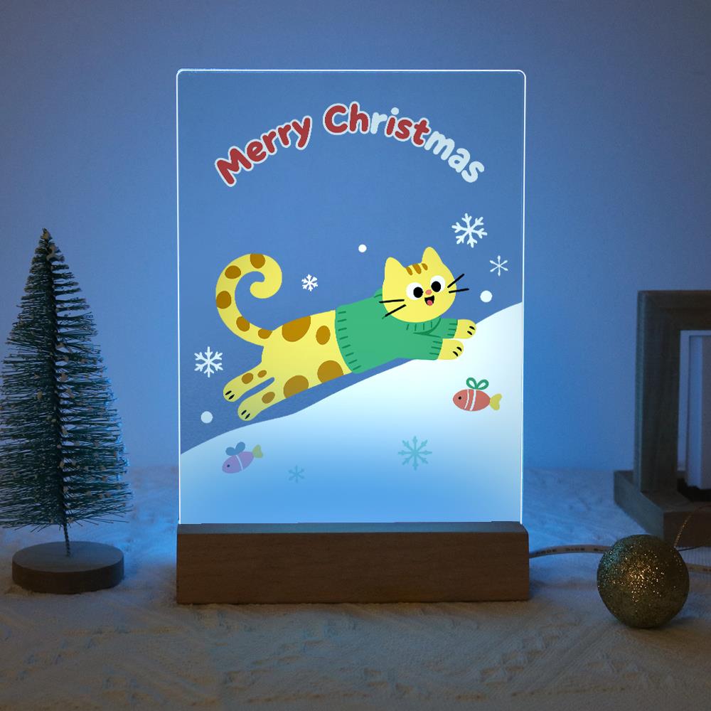 Sweater Cat's Snowy Leap paint by numbers light-up sign – image 16
