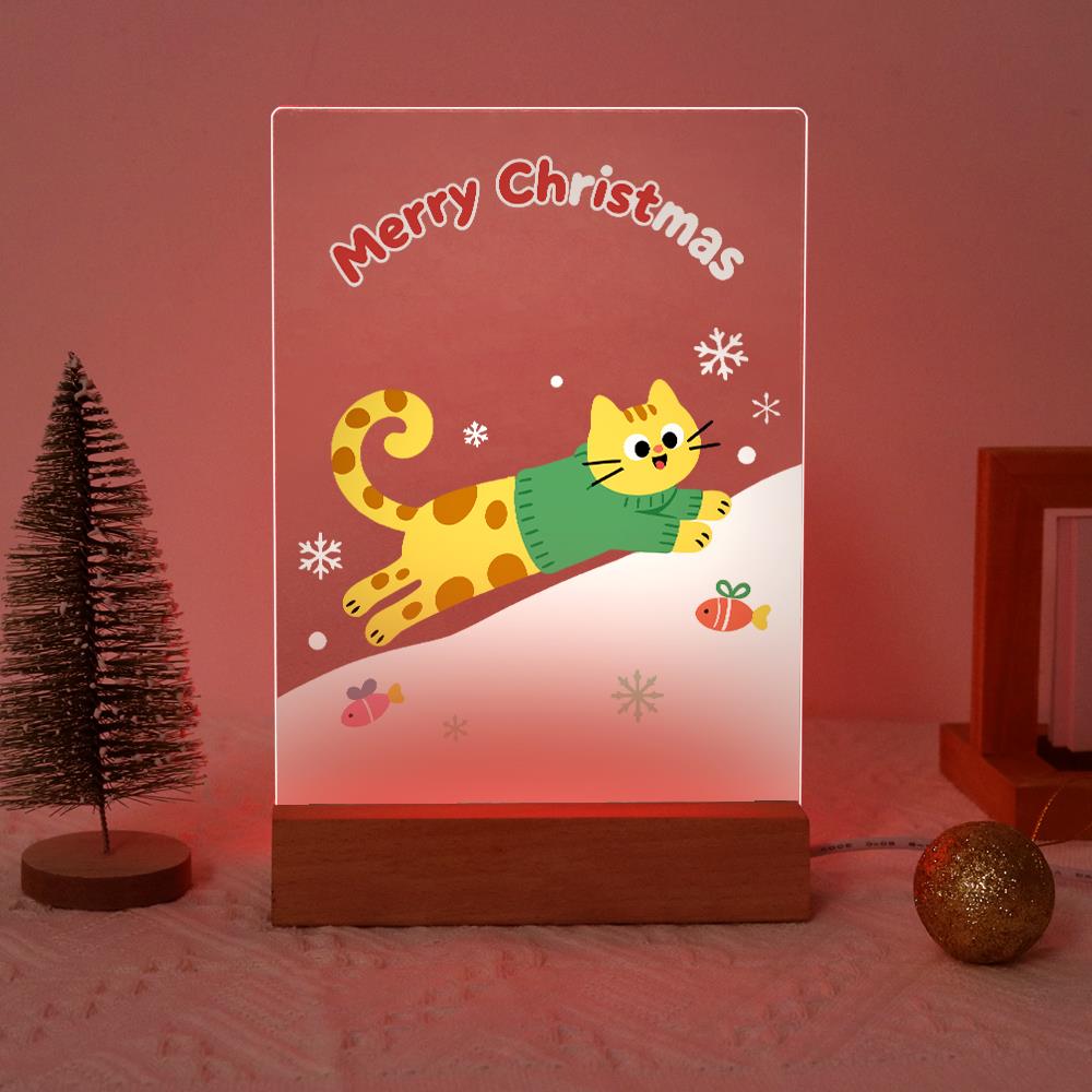 Sweater Cat's Snowy Leap paint by numbers light-up sign – image 17