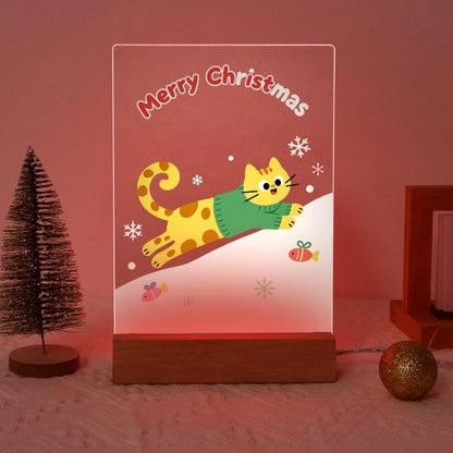 Sweater Cat's Snowy Leap paint by numbers light-up sign – image 17