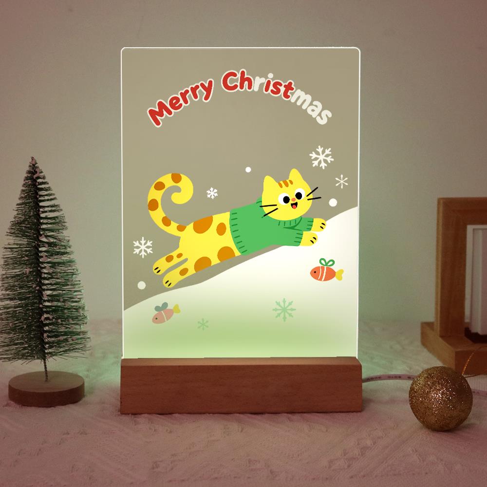 Sweater Cat's Snowy Leap paint by numbers light-up sign – image 20