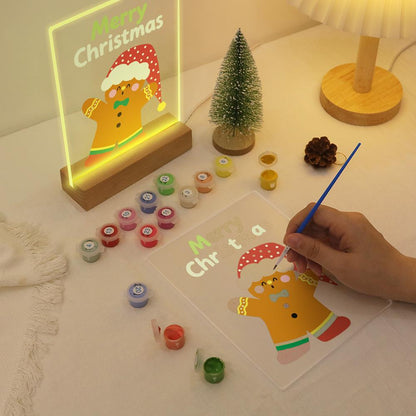 Gingerbread Man in a Floppy Hat paint by numbers light-up sign – image 10