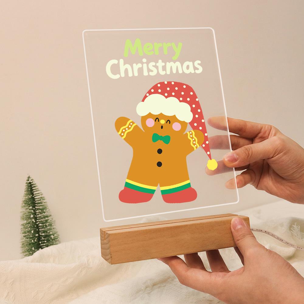 Gingerbread Man in a Floppy Hat paint by numbers light-up sign – image 13