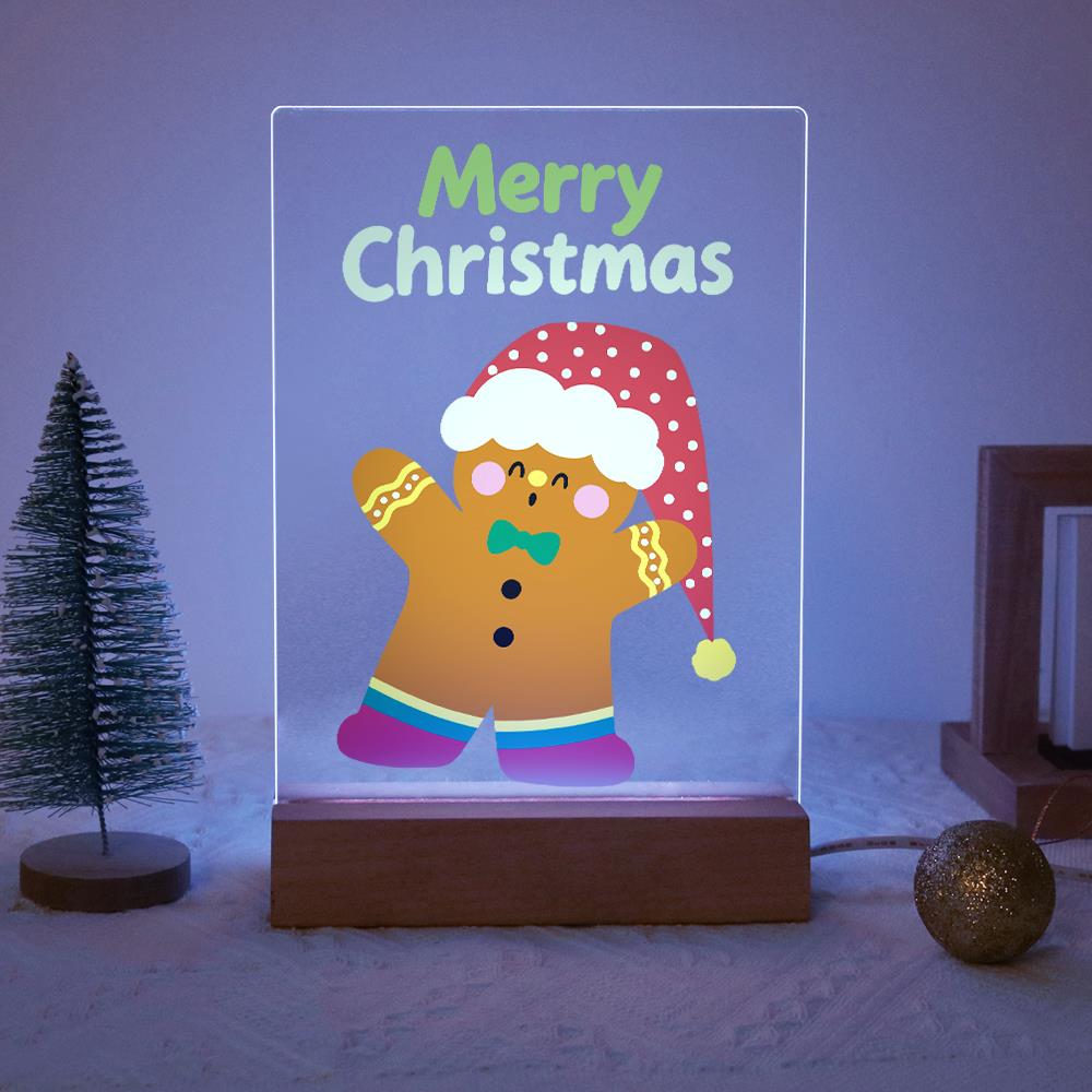 Gingerbread Man in a Floppy Hat paint by numbers light-up sign – image 14