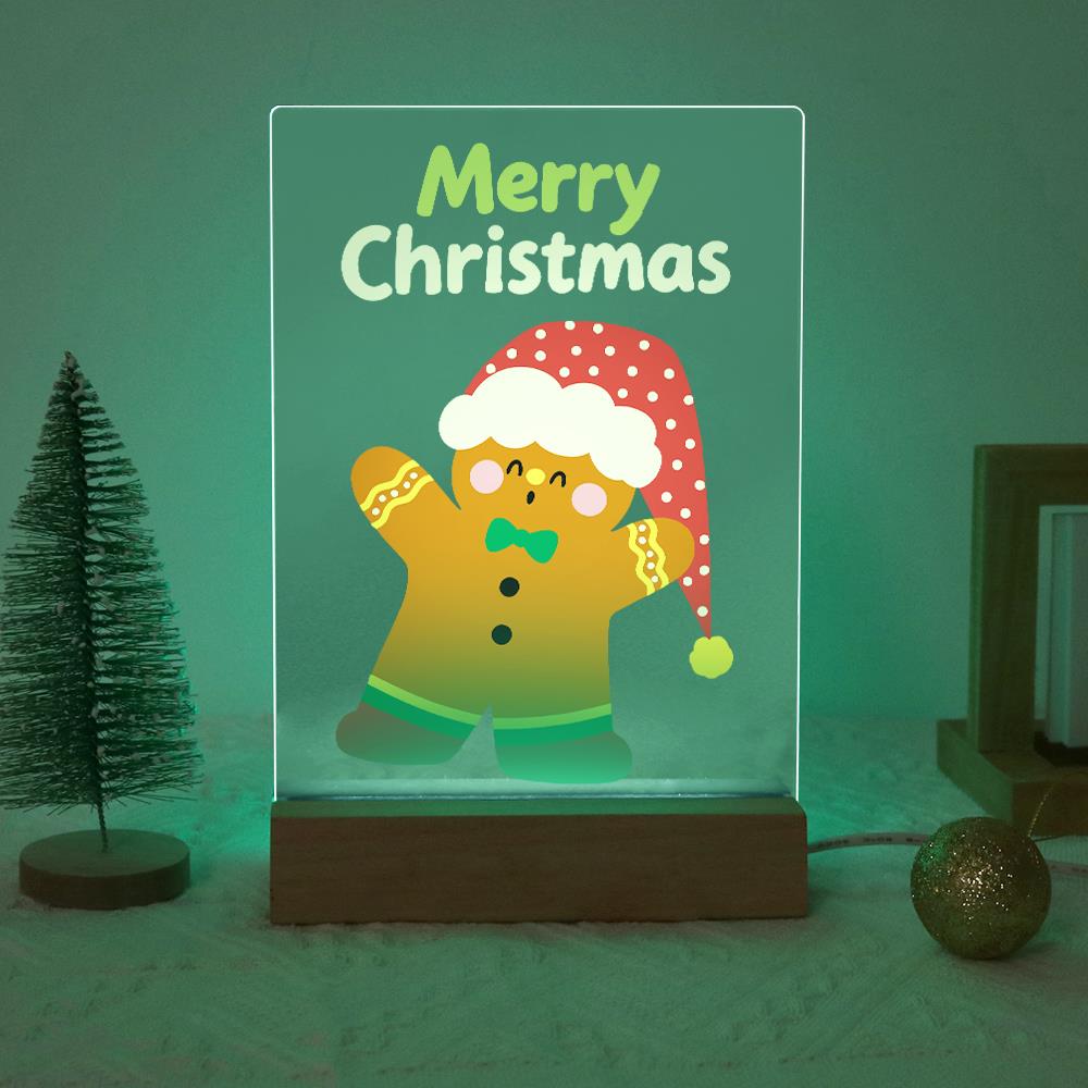Gingerbread Man in a Floppy Hat paint by numbers light-up sign – image 19