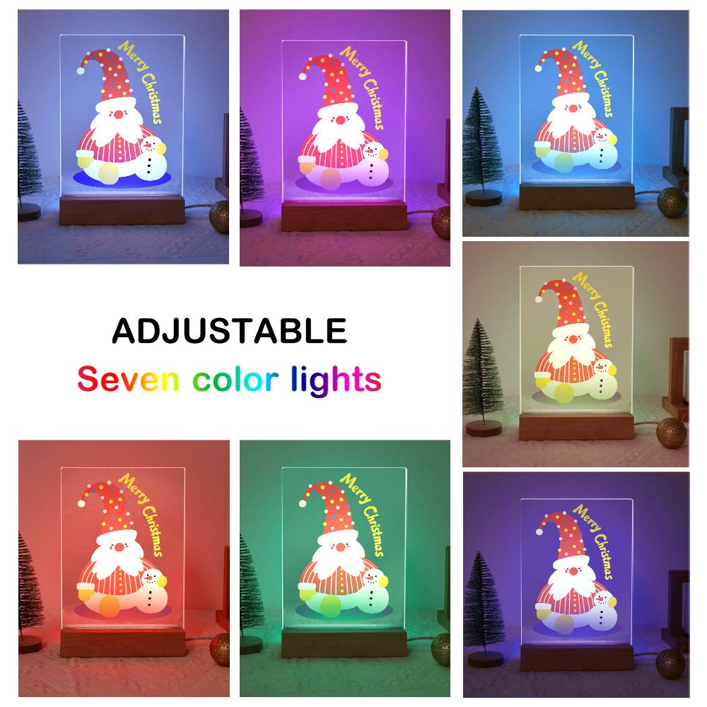 Tall-Hat Santa and Tiny Snowman paint by numbers light-up sign – image 8