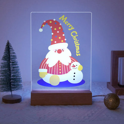 Tall-Hat Santa and Tiny Snowman paint by numbers light-up sign – image 14