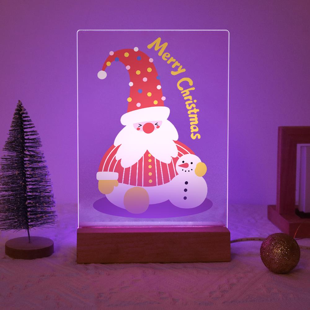 Tall-Hat Santa and Tiny Snowman paint by numbers light-up sign – image 15
