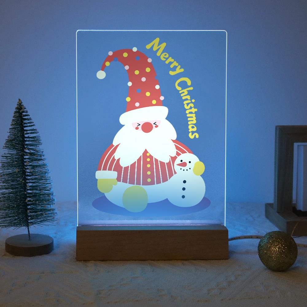 Tall-Hat Santa and Tiny Snowman paint by numbers light-up sign – image 16