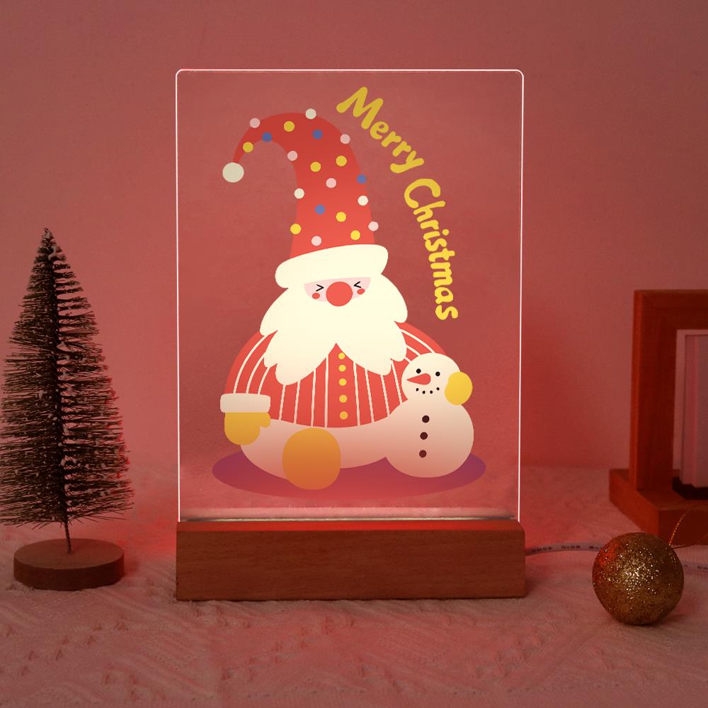 Tall-Hat Santa and Tiny Snowman paint by numbers light-up sign – image 17