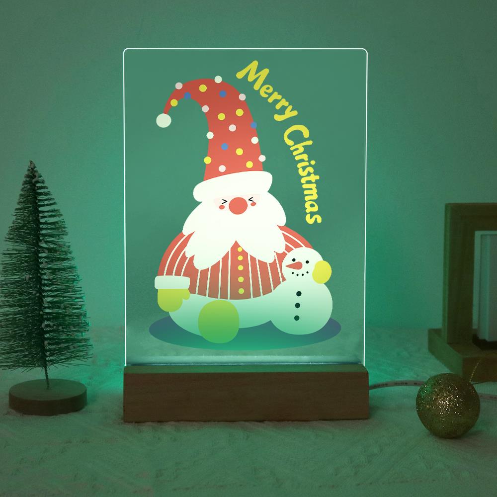 Tall-Hat Santa and Tiny Snowman paint by numbers light-up sign – image 19