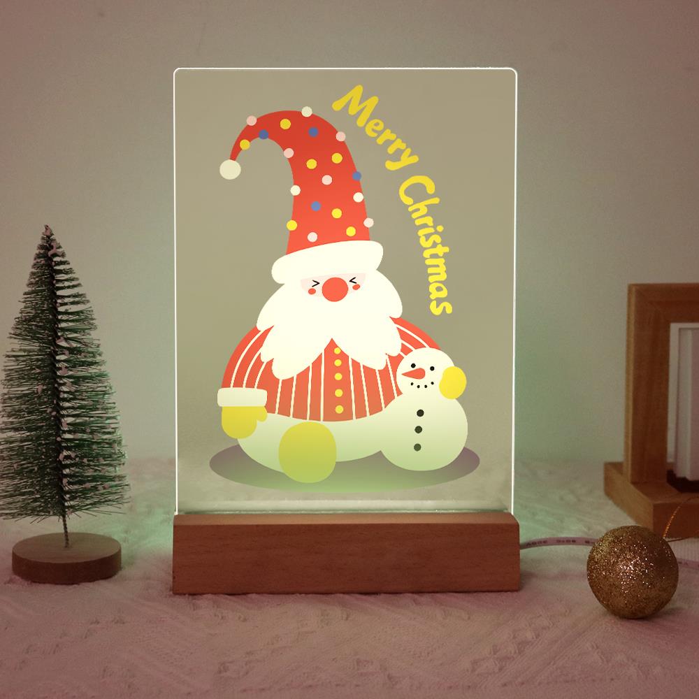 Tall-Hat Santa and Tiny Snowman paint by numbers light-up sign – image 20