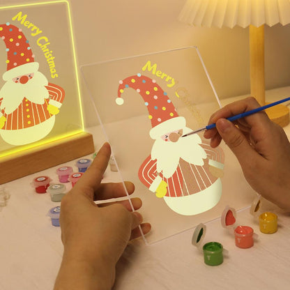 Roly-Poly Santa in Stripes paint by numbers light-up sign – image 9