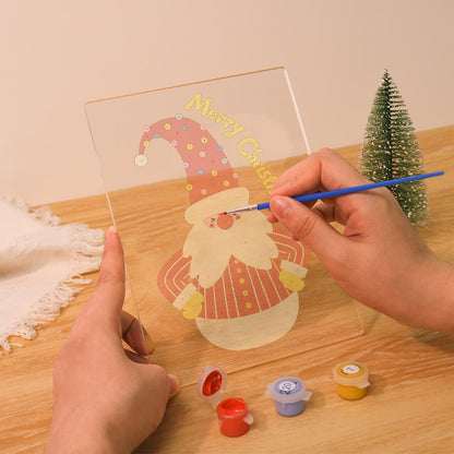 Roly-Poly Santa in Stripes paint by numbers light-up sign – image 11