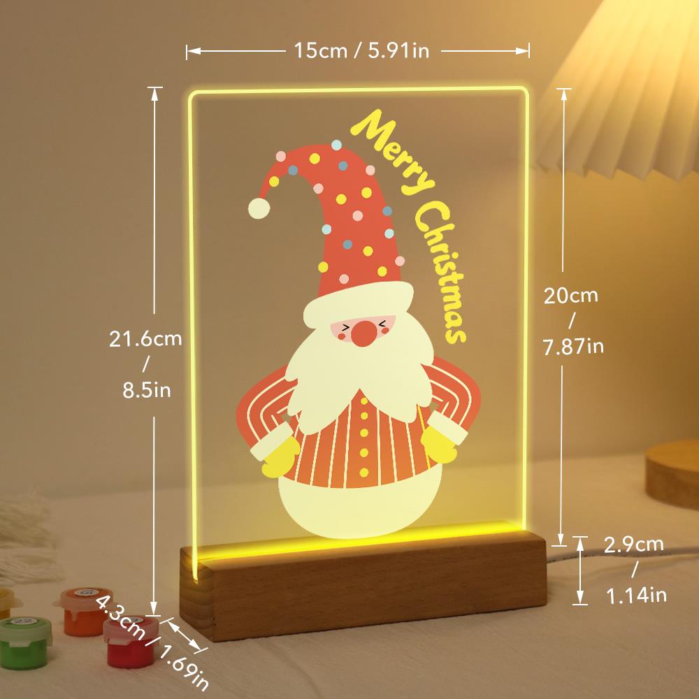 Roly-Poly Santa in Stripes paint by numbers light-up sign – image 21