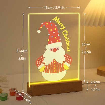 Roly-Poly Santa in Stripes paint by numbers light-up sign – image 21