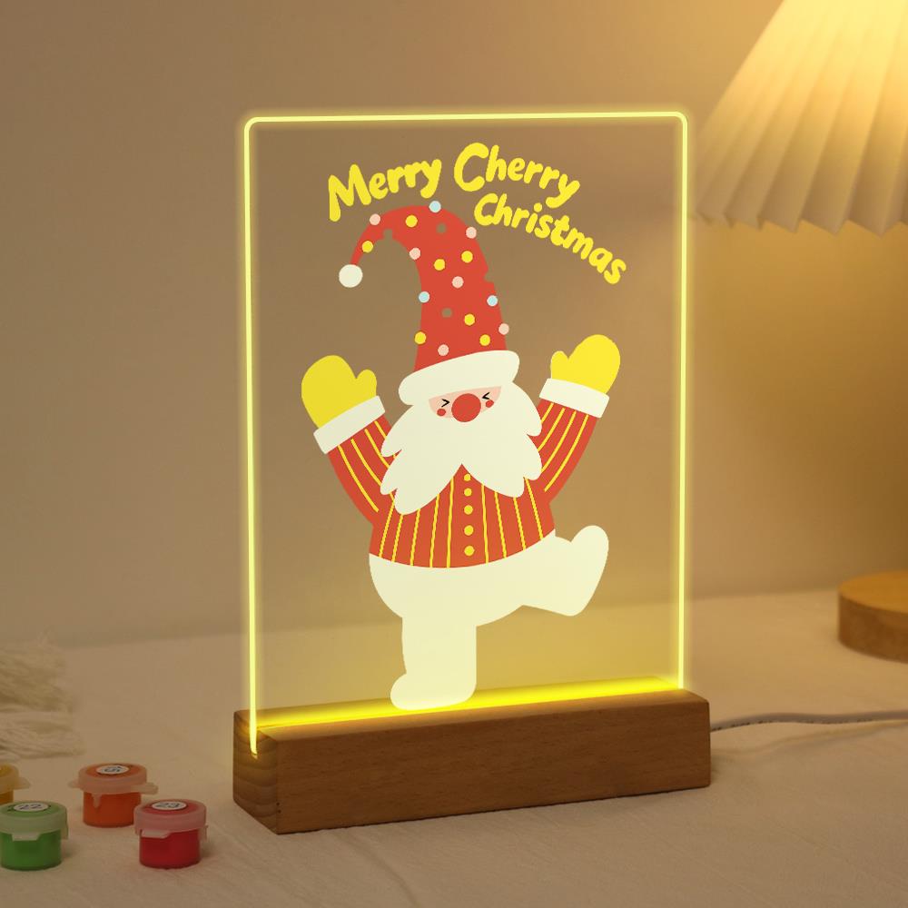 Santa Jumping for Joy paint by numbers light-up sign – image 3