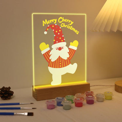 Santa Jumping for Joy paint by numbers light-up sign – image 4