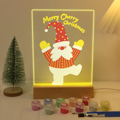 Santa Jumping for Joy paint by numbers light-up sign – image 5